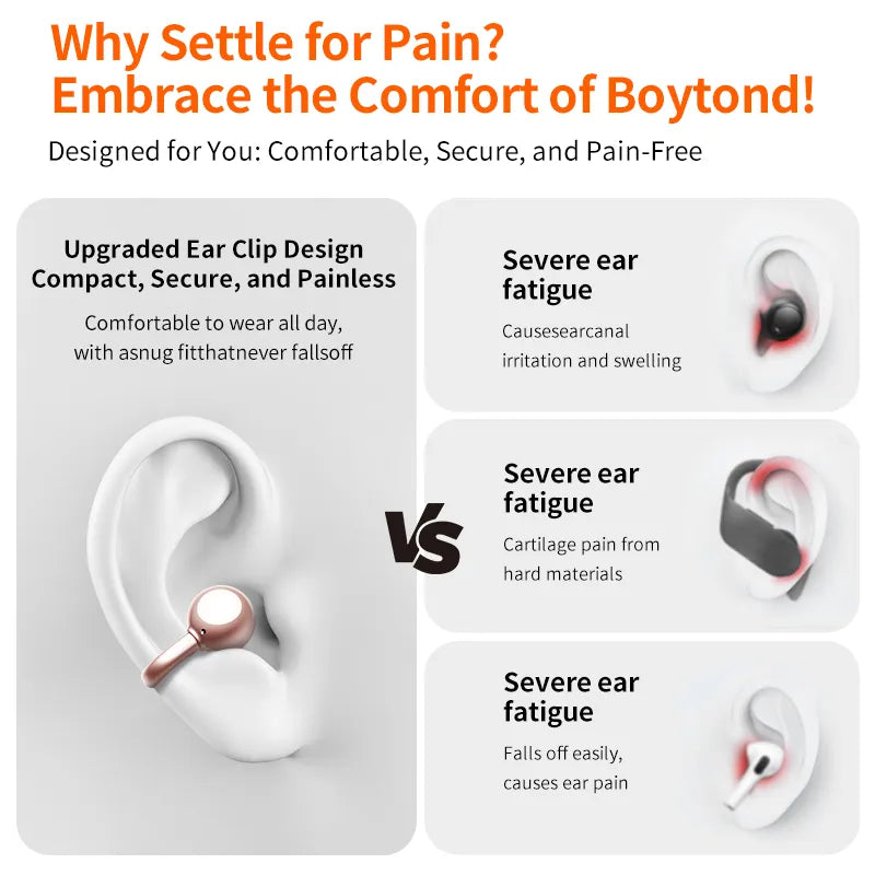 Pendientes de clip con auriculares Bluetooth